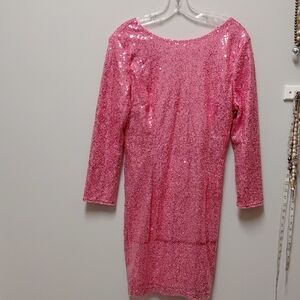 Sparkling Pink Sequin Dress, Size Large